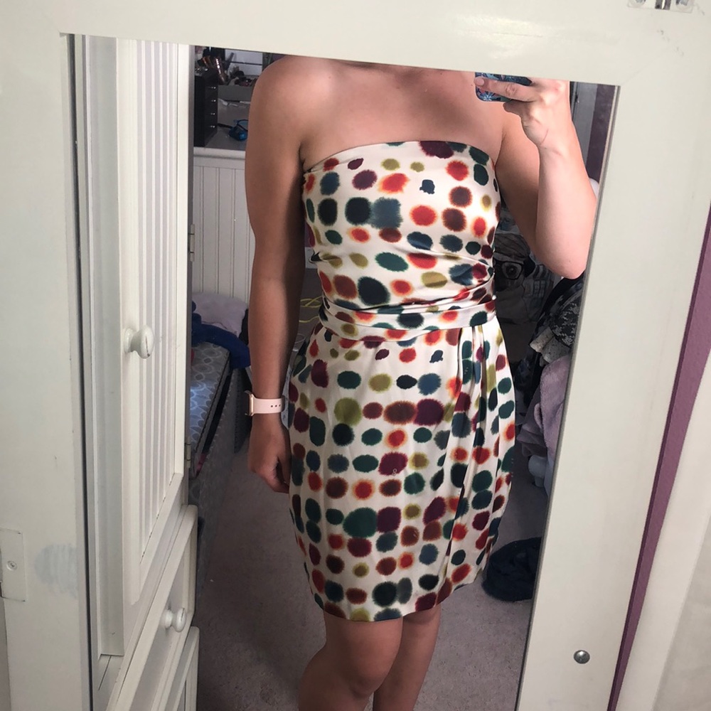 Real silk multi colored dress